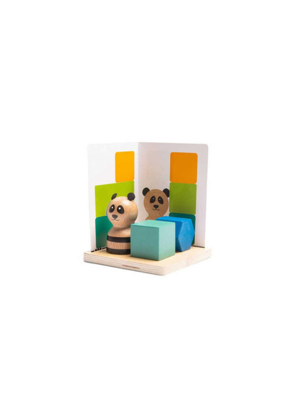 BS Toys, drewniana gra logiczna - Łamigłówka puzzle 3D Panda