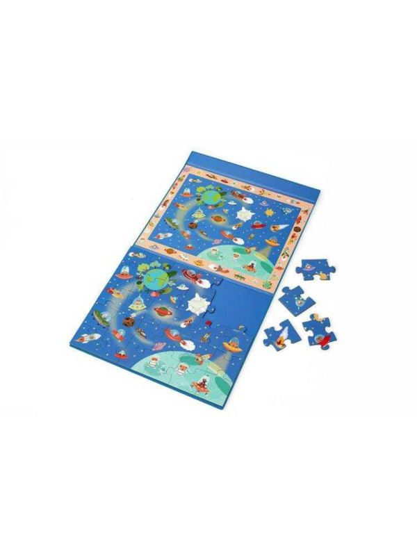 Scratch, 2 w 1 Puzzle magnetyczne i gra obserwacyjna - Kosmos 30 el.