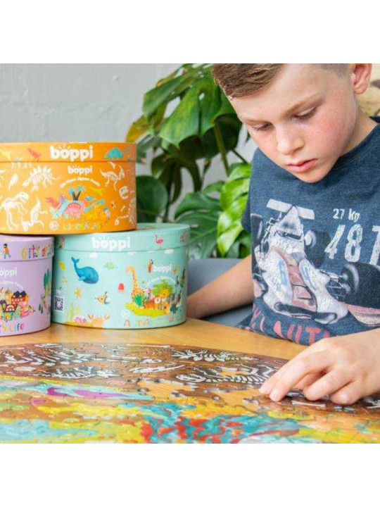 BOPPI, Puzzle okrągłe 58 cm - Zwierzęta świata 150 elem.