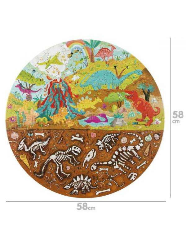 BOPPI, Puzzle okrągłe 58 cm - Dinozaury 150 elem.