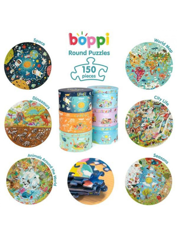 BOPPI, Puzzle okrągłe 58 cm - Życie w mieście 150 elem.