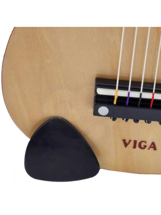 Viga Drewniana gitara dla dzieci Naturalna 21 cali 6 strun