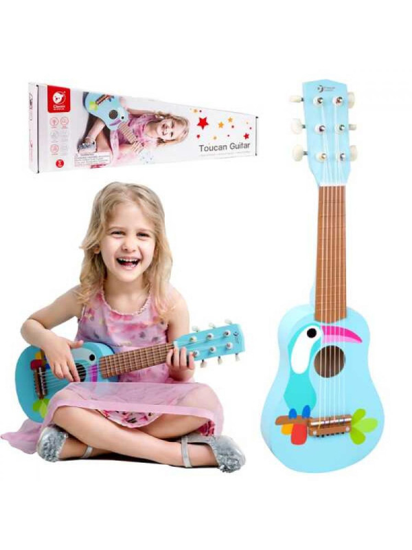 CLASSIC WORLD Drewniana Gitara Dla Dzieci Toucan