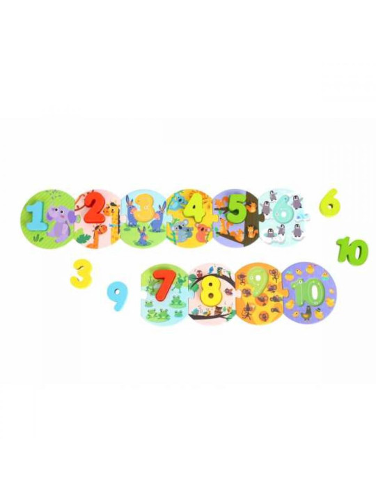 TOOKY TOY Edukacyjne Puzzle Układanka Montessori Nauka Liczenia