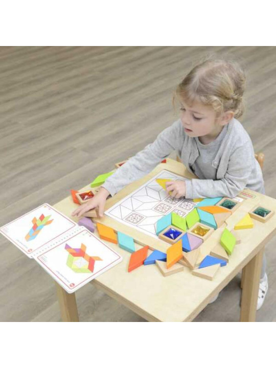 MASTERKIDZ Układanka Mozaika Nauka Kolorów i Kształtów Tangram Montessori