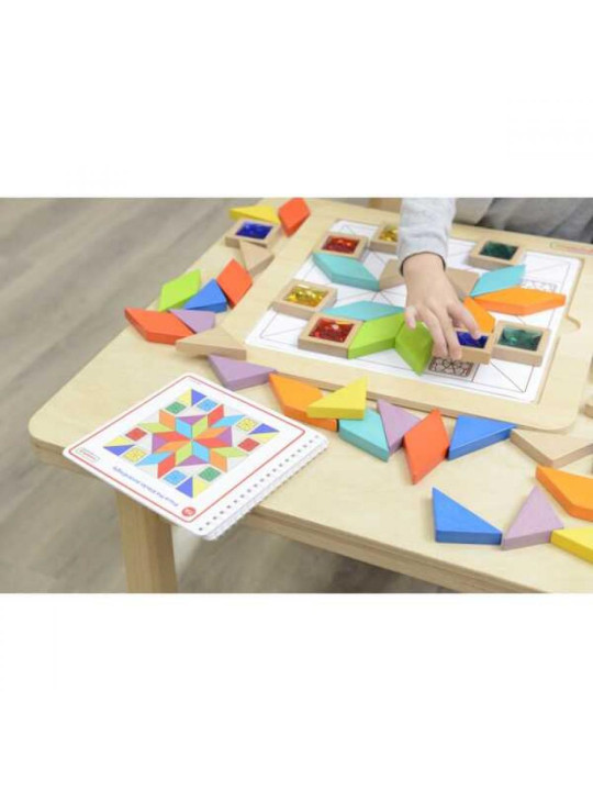 MASTERKIDZ Układanka Mozaika Nauka Kolorów i Kształtów Tangram Montessori