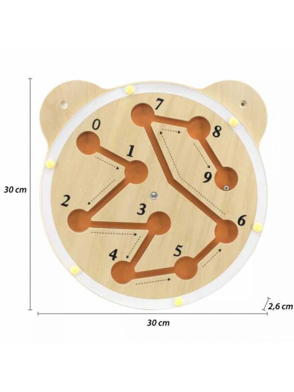 VIGA Drewniana Tablica Labirynt Certyfikat FSC Montessori