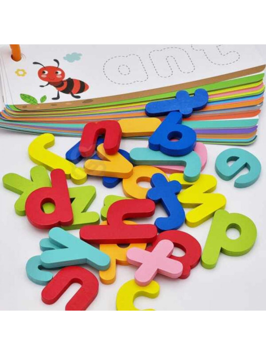 TOOKY TOY Puzzle Alfabet Montessori Nauka Literek Słów Zwierzątka 57 el.