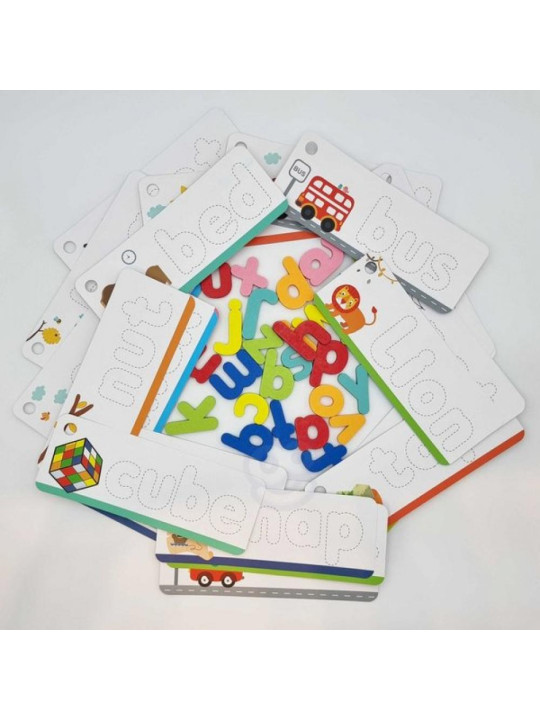 TOOKY TOY Puzzle Alfabet Montessori Nauka Literek Słów Zwierzątka 57 el.