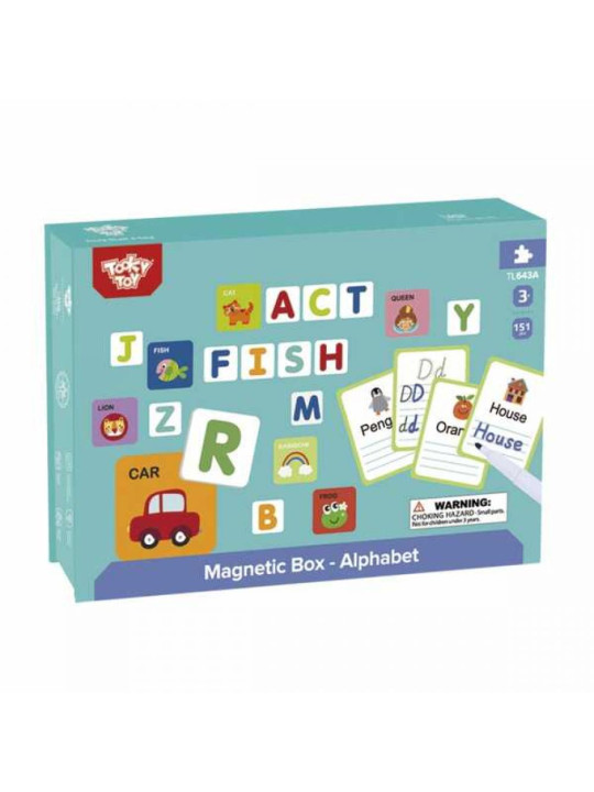 TOOKY TOY Układanka Puzzle Montessori Alfabet dla Dzieci Nauka Literek Pisania 151 el.