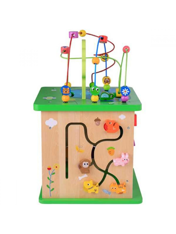 TOOKY TOY Kostka Edukacyjna Sorter Labirynt Przeplatanka Zwierzątka