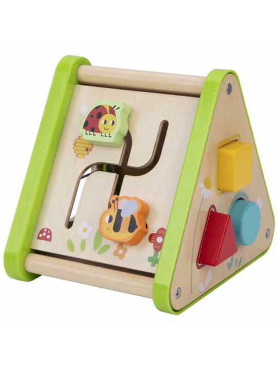 Tooky Toy Edukacyjne Pudełko Montessori Puzzle Układanka Sorter Ciągacz Nawlekanka 6w1 od 19 miesiąca