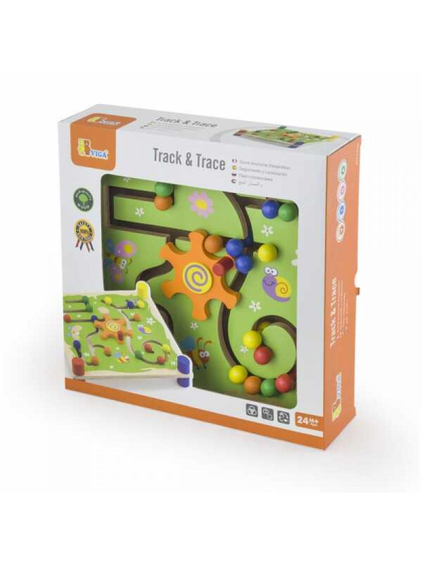 Drewniana Gra Edukacyjna Viga Toys Trop i Śledź Montessori