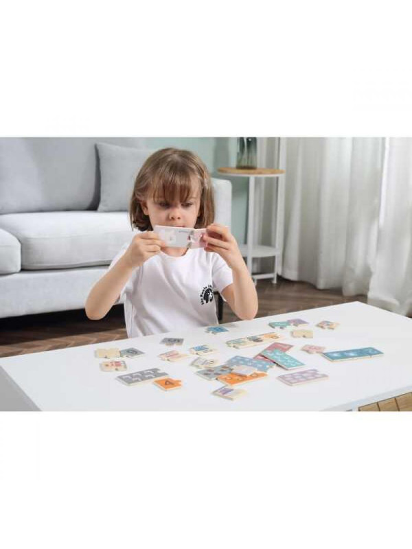 VIGA PolarB Drewniane Puzzle Numeryczne Cyferki Montessori