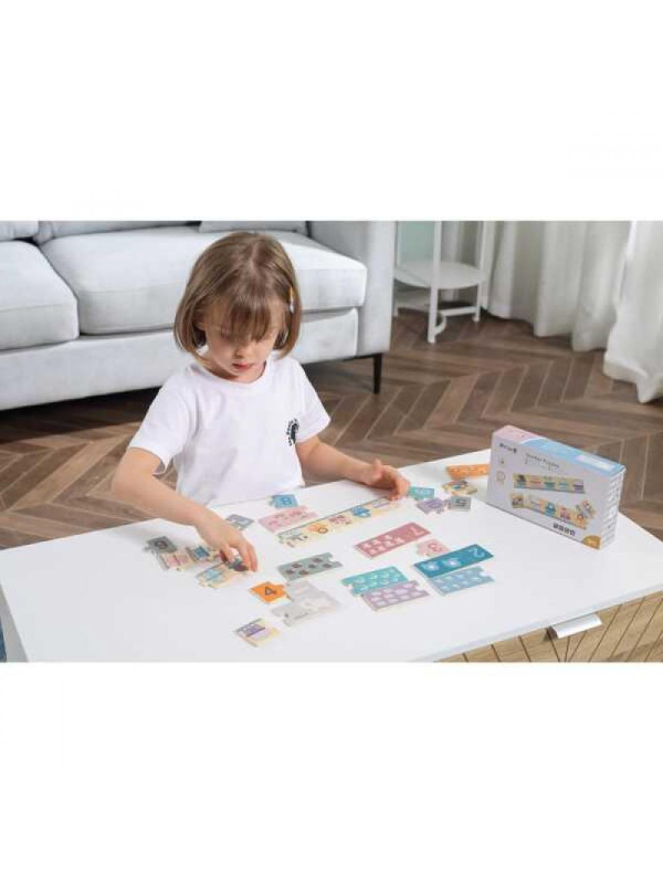 VIGA PolarB Drewniane Puzzle Numeryczne Cyferki Montessori