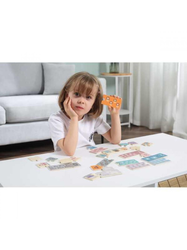 VIGA PolarB Drewniane Puzzle Numeryczne Cyferki Montessori