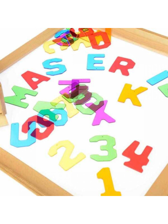 MASTERKIDZ Przezroczyste Cyfry i Litery 38 szt. Montessori