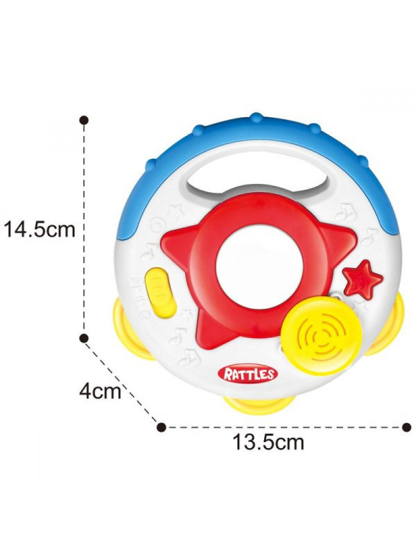 WOOPIE BABY Interaktywny Tamburyn Zabawka Muzyczna
