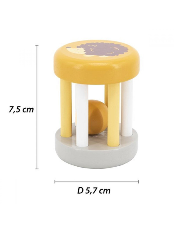 VIGA PolarB Drewniana Grzechotka Ze Zwierzątkiem