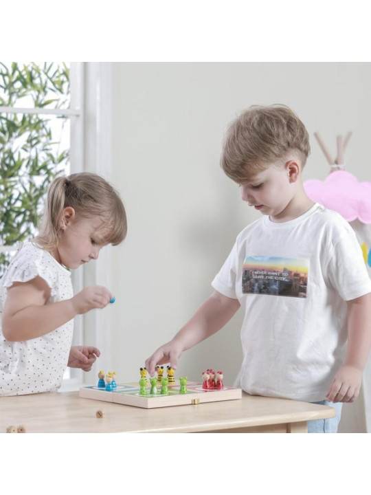 Drewniana gra Ludo Chińczyk Viga Toys