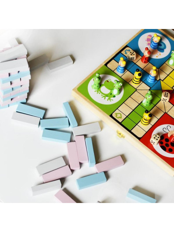 Drewniana gra Ludo Chińczyk Viga Toys