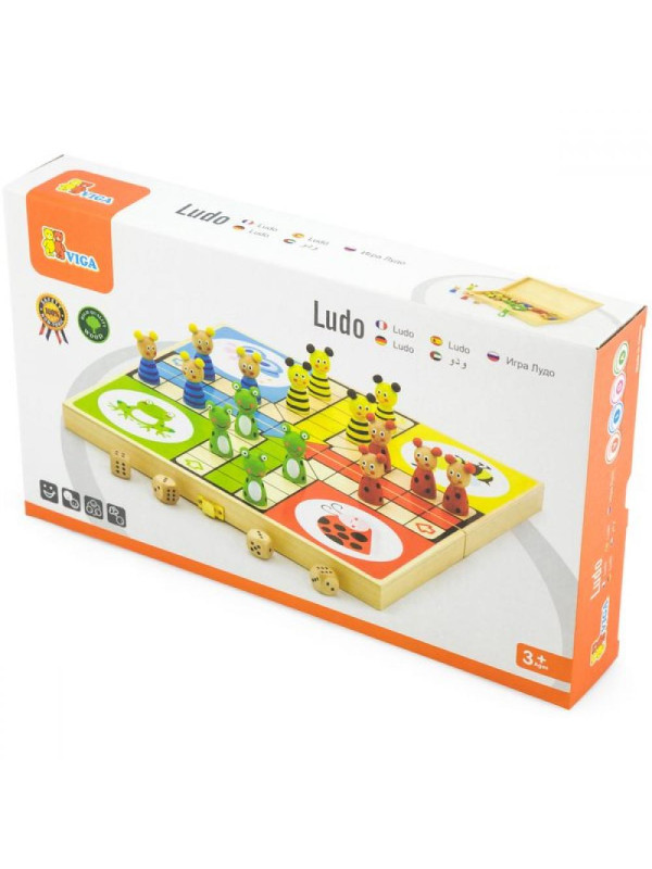 Drewniana gra Ludo Chińczyk Viga Toys