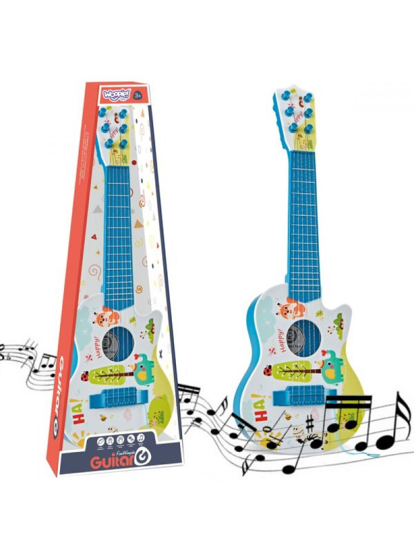 WOOPIE Gitara Akustyczna dla Dzieci Niebieska 55 cm