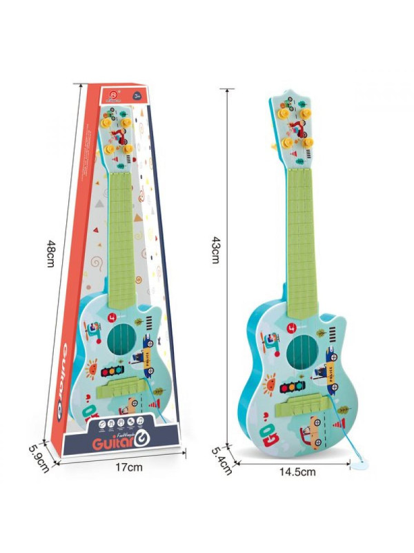 WOOPIE Gitara Akustyczna dla Dzieci Zielona 43 cm