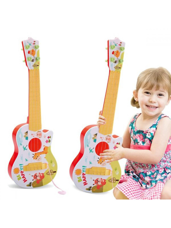 WOOPIE Gitara Akustyczna dla Dzieci Czerwona 43 cm