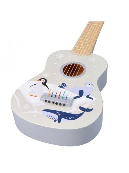 Gitara drewniana zwierzęta arktyczne