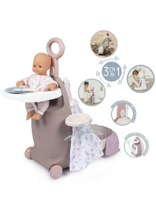 SMOBY Baby Nurse Wielofunkcyjna Walizka z łóżeczkiem dla lalki