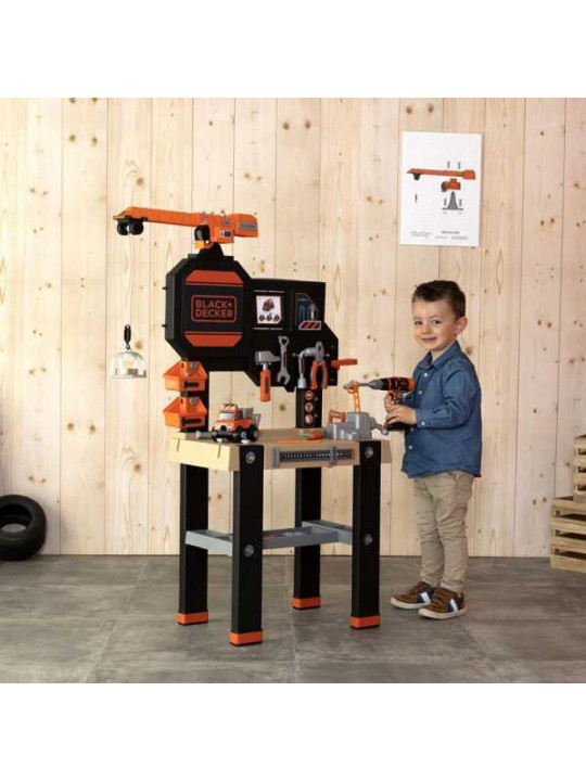 SMOBY Black&Decker Warsztat z dźwigiem + 94 Akcesoria