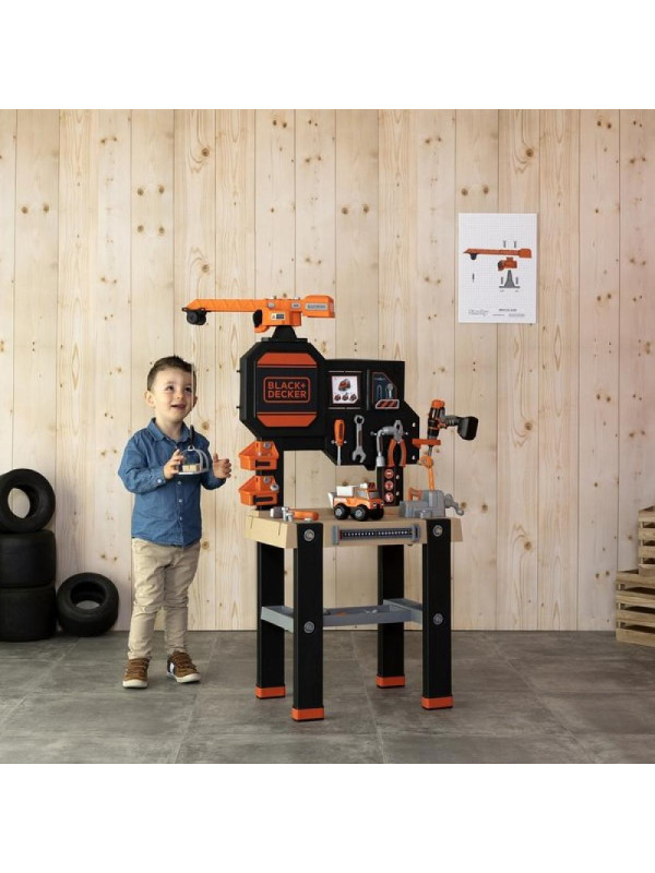 SMOBY Black&Decker Warsztat z dźwigiem + 94 Akcesoria