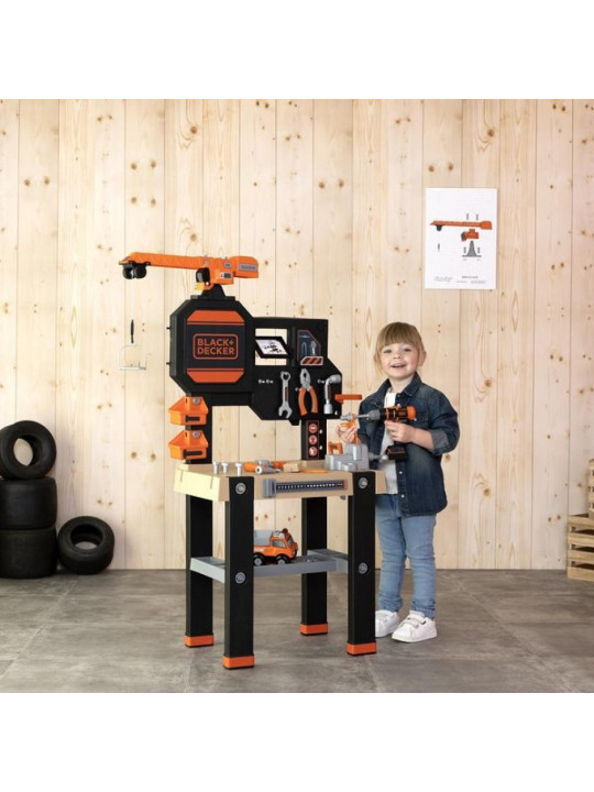 SMOBY Black&Decker Warsztat z dźwigiem + 94 Akcesoria