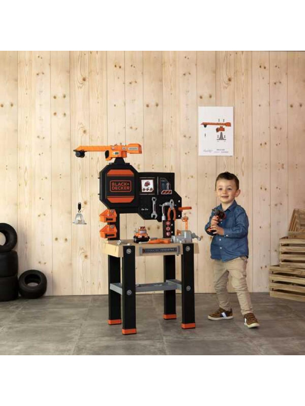 SMOBY Black&Decker Warsztat z dźwigiem + 94 Akcesoria