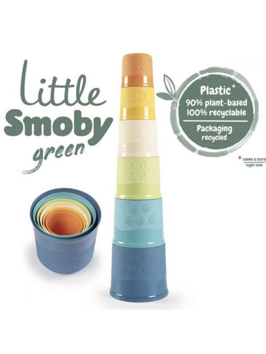 SMOBY Little Green Magiczna Wieża Bioplastik 6el.