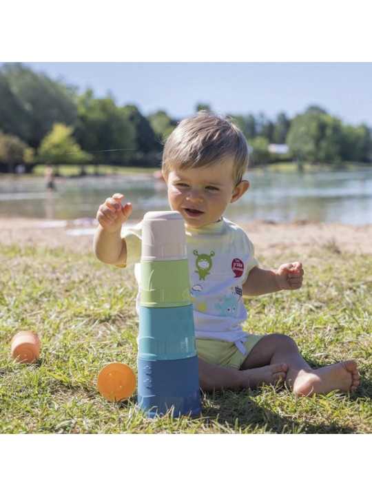 SMOBY Little Green Zestaw Łódka Wieża Sorter Bioplastik