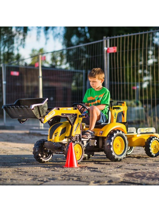 FALK Traktor KOMATSU na Pedały Koparka Łyżka Przyczepka od 2 lat