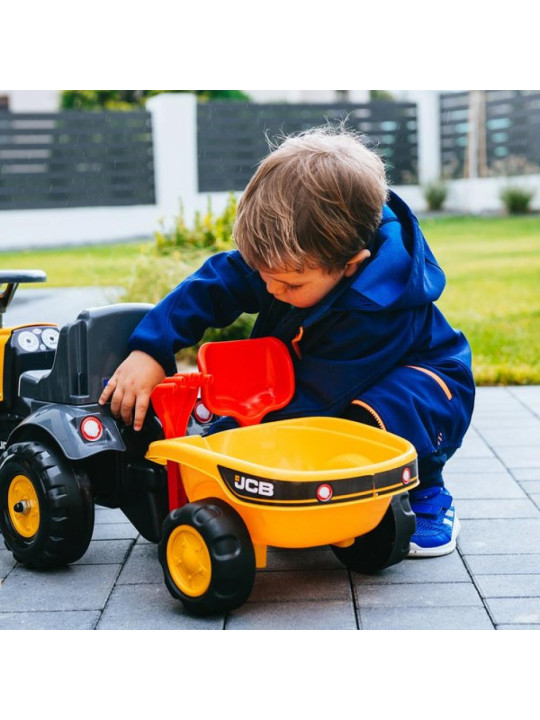 FALK Traktorek JCB Pomarańćzowy z Przyczepką od 1 roku