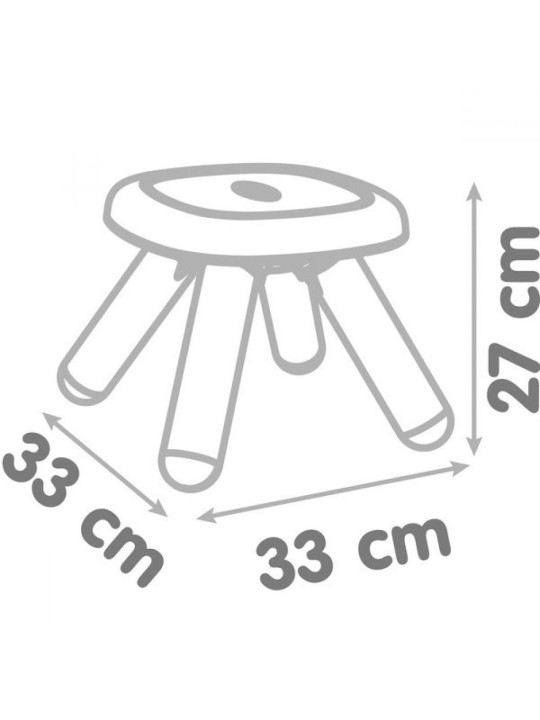 SMOBY Taboret Krzesełko Ogrodowe Do Pokoju Brązowe