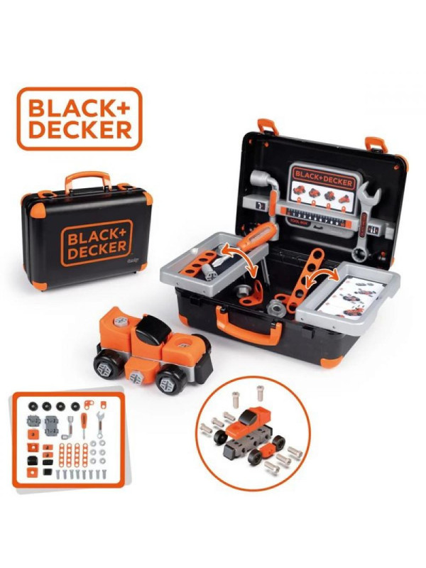 Smoby Black & Decker Walizka z Narzędziami + Samochód w Częściach