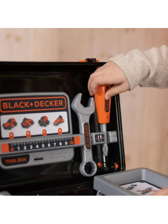 Smoby Black & Decker Walizka z Narzędziami + Samochód w Częściach