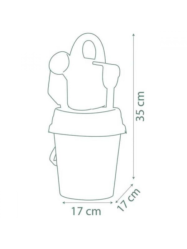 SMOBY Green Wiaderko Myszka Miki Minnie z akcesoriami do piasku i konewką z bioplastiku