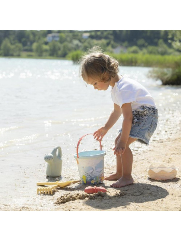 SMOBY GREEN Wiaderko z Akcesoriami do Piasku i Konewką z Bioplastiku