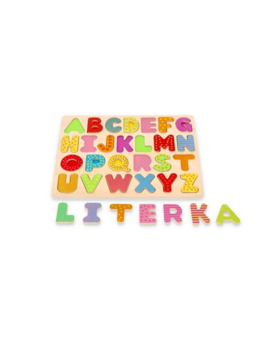 Puzzle drewniane układanka alfabet - duże litery