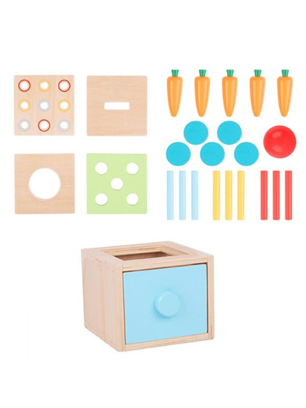 WOOPIE GREEN Drewniana Szuflada Edukacyjna Sorter Montessori