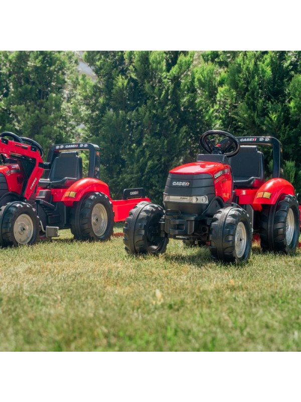 FALK Traktor na Pedały Case Czerwony Duży z Przyczepką od 3 lat