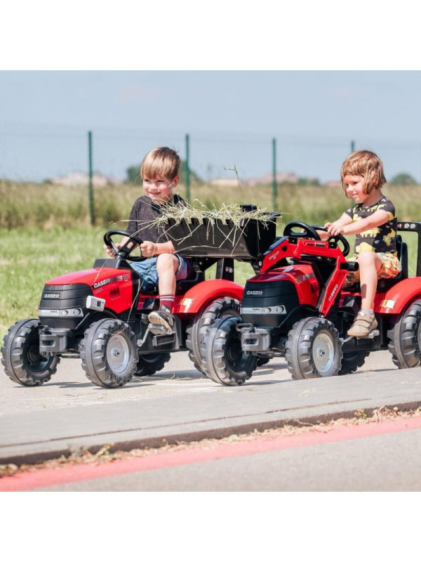 FALK Traktor na Pedały Case Czerwony Duży z Przyczepką od 3 lat