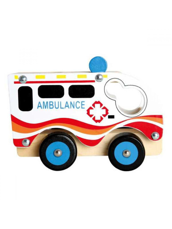 Autko drewniane - Ambulans