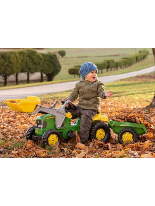 Rolly Toys Traktor na pedały John Deere z łyżką i przyczepą 2-5 Lat